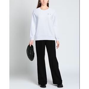 The Upside Saturn Logo Print Crew Neck Sweatshirt White Size Small